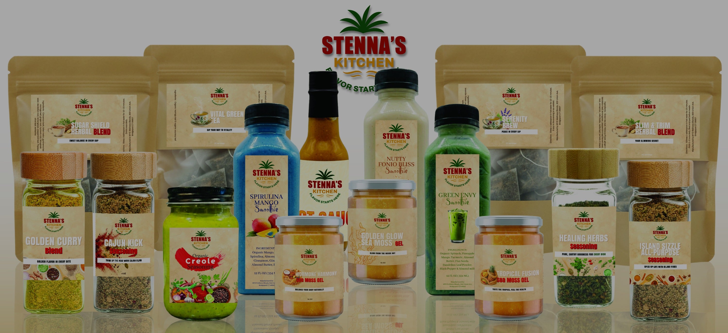 Stenna's Kitchen, wellness essentials, curated wellness products, natural wellness products, daily wellness routine, intentional wellness, herbal tea blends, wellness teas, sea moss gel, sea moss products, high protein smoothies, wellness smoothies, natural seasoning blends, spice seasonings, creole seasoning epis, herbal wellness products, wellness lifestyle products, morning wellness routine, evening wellness routine, self care products, routine based wellness, natural products for daily routine